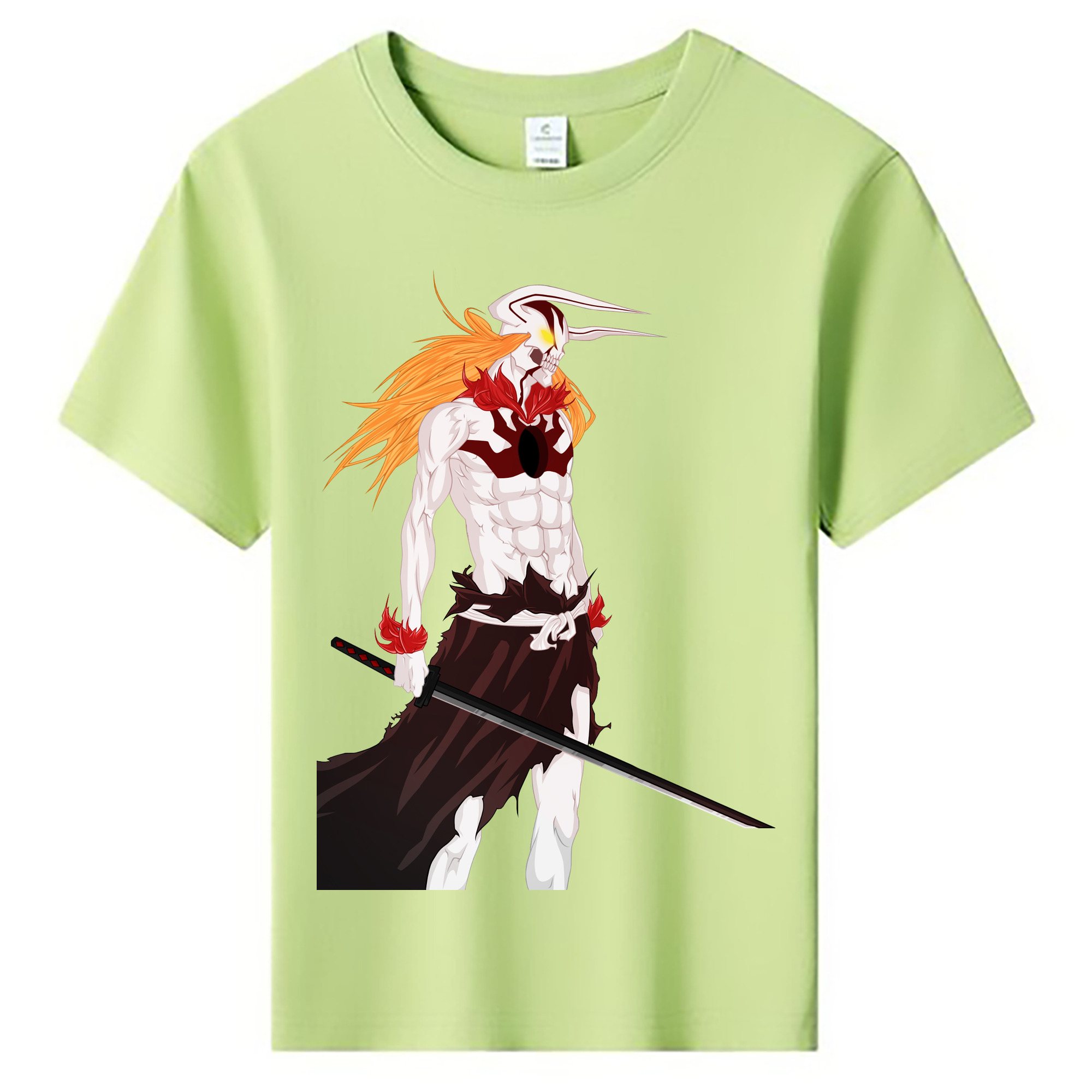 （画像用） ブリーチ 黒崎一護（くろさき いちご）BLEACH Kurosaki Ichigo 綿100％キッズTシャツ（フロントプリント）